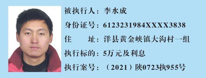 汉中一县24名失信被执行人名单曝光